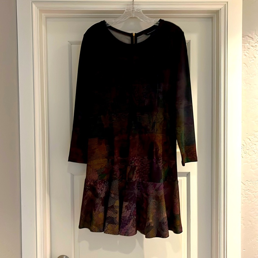 Beautiful French Connection long sleeve flounce dress!